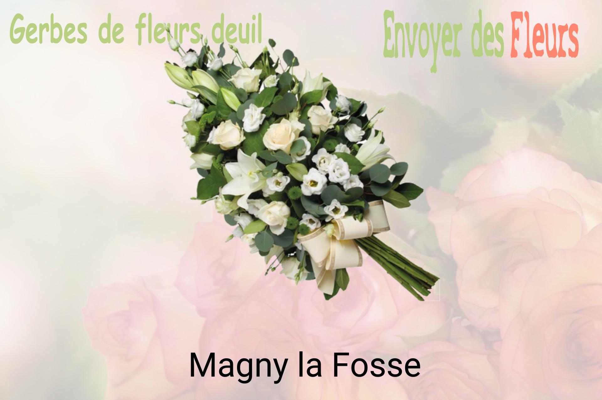 Gerbe de fleurs de deuil livrée à Magny-la-Fosse